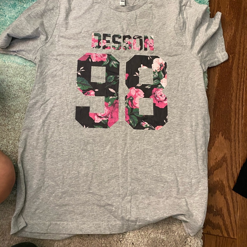“Why Don’t We” Corbyn Besson Gray and Floral Shirt